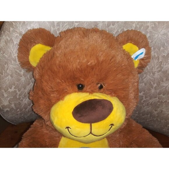 Dave And Busters Brown Plush Bear Teddy Plush Logo Doll Toy Factory 19” D&B - Picture 6 of 12